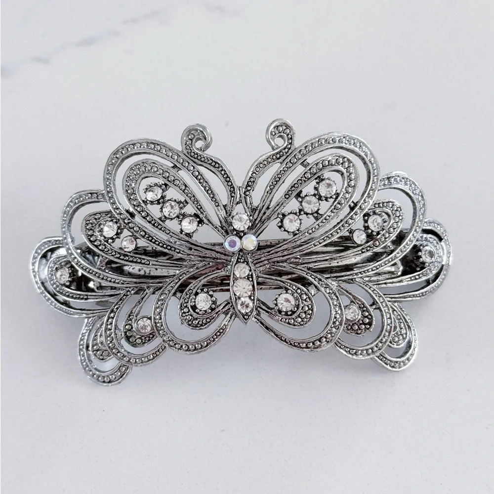 Vintage Rhinestone Butterfly Hair Clip | Crystal Hair Clip | Cute Access…